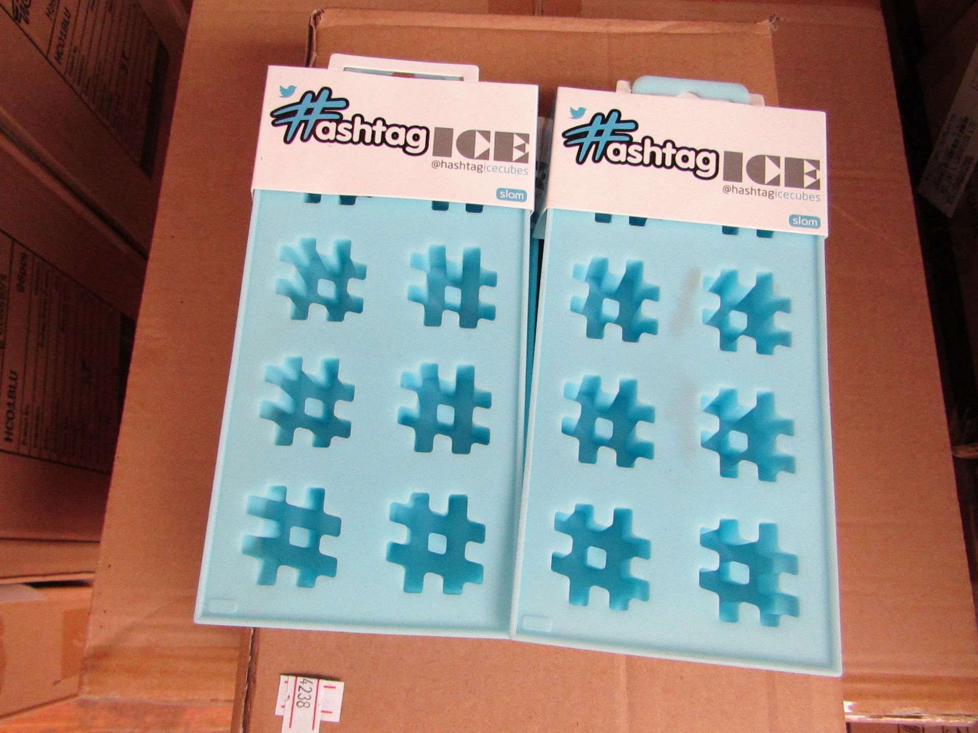 12 x Hashtag Novelty Ice Cubes Trays, new and packaged