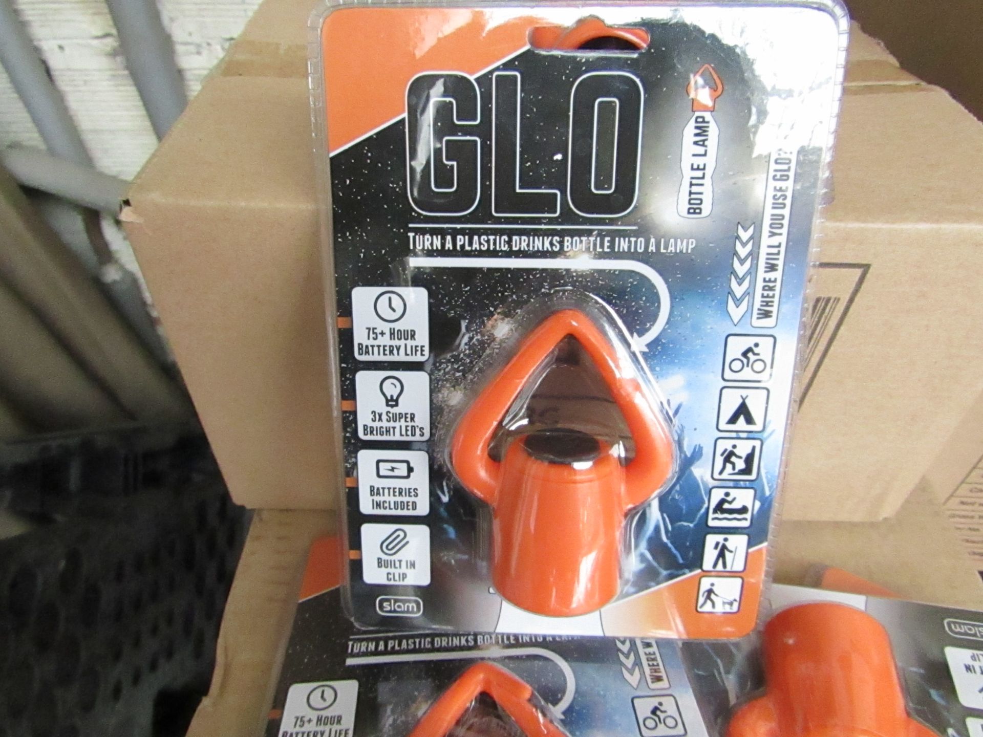 Box of 12 x Glo - Bottle Lamps(Orange) - RRP £12 each on Amazon All Packaged & Boxed.