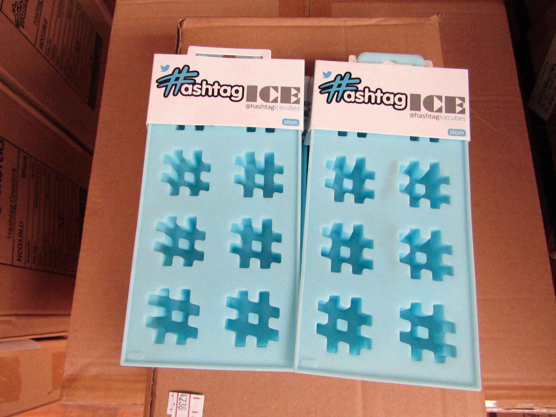 12 x Hashtag Novelty Ice Cubes Trays, new and packaged