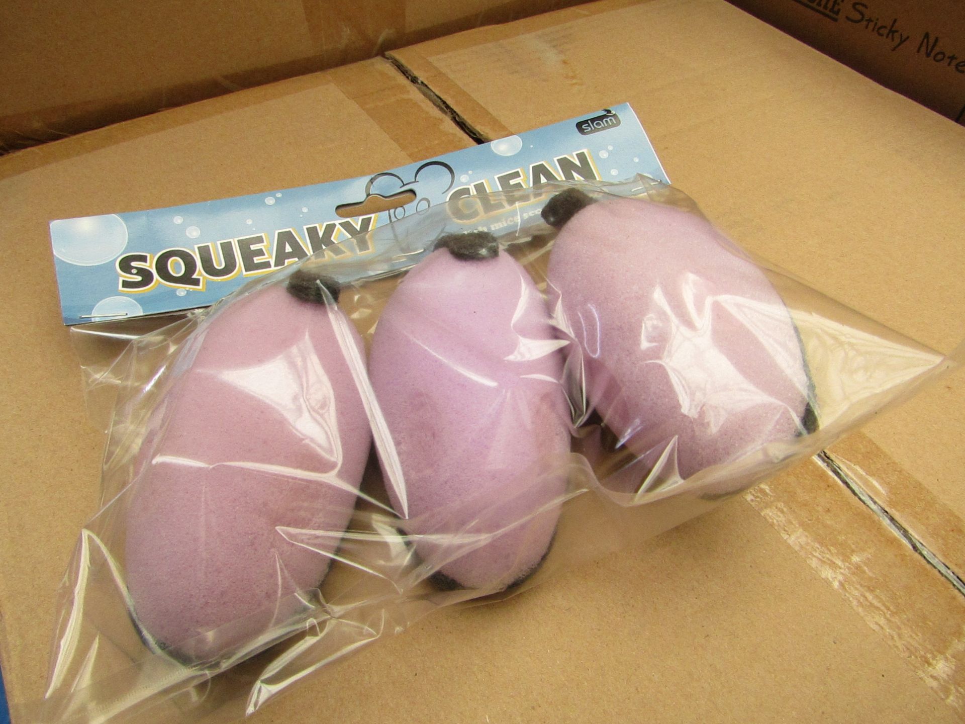 Box of 96x Squeaky Clean - Mice Scrubbers - All Packaged & Boxed.