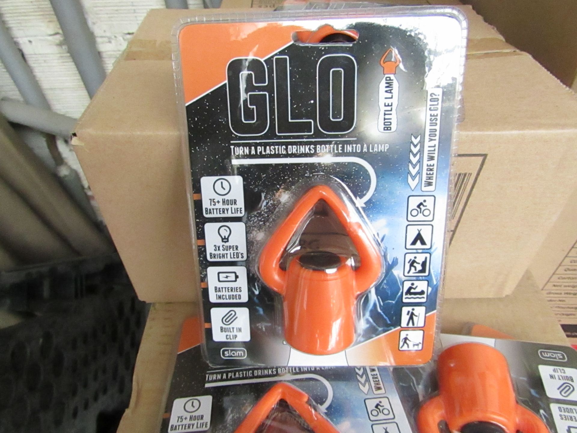 Box of 12 x Glo - Bottle Lamps(Orange) - RRP £12 each on Amazon All Packaged & Boxed.