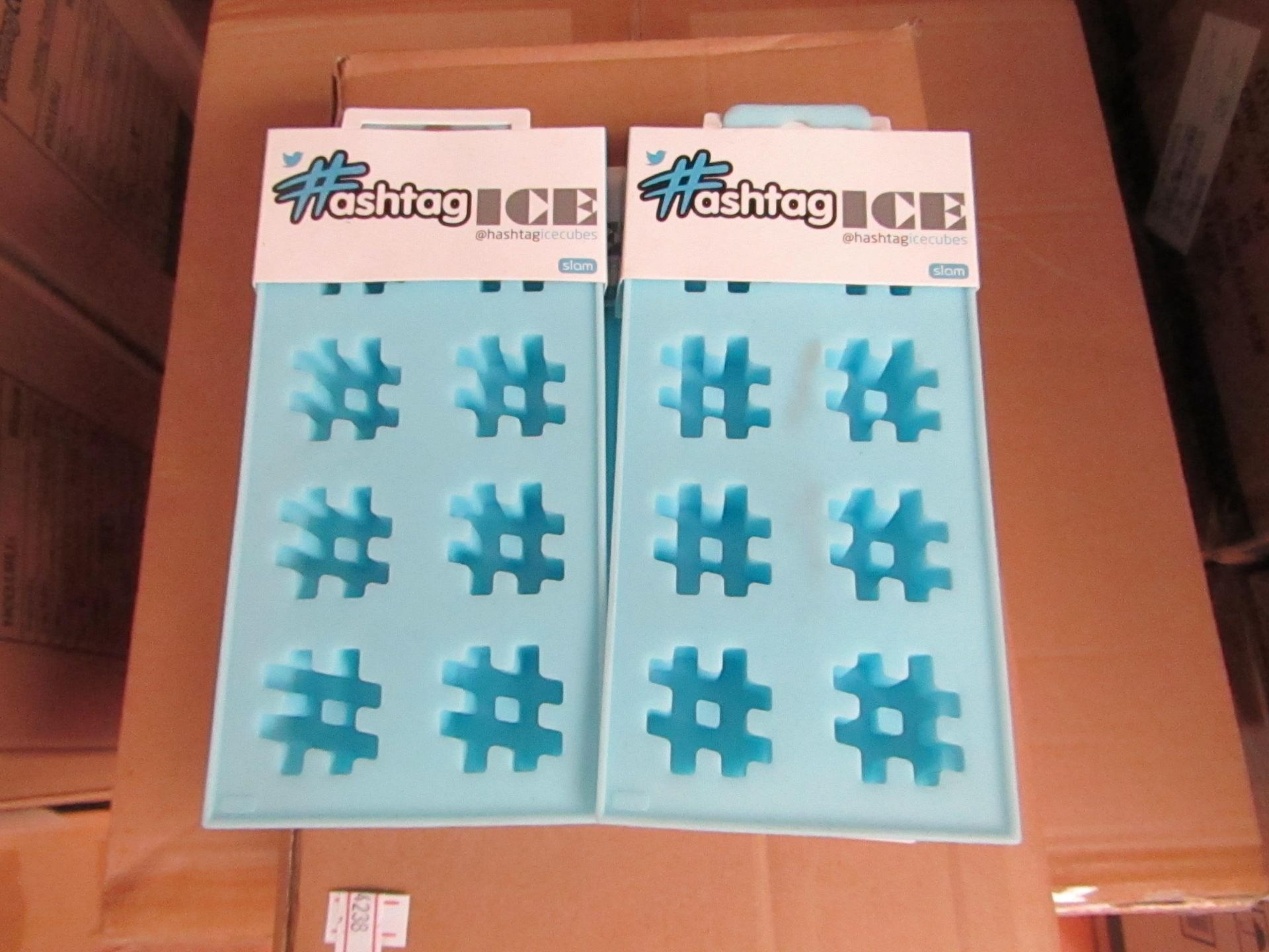 12 x Hashtag Novelty Ice Cubes Trays, new and packaged