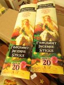 12 x Ancient Wisdom pascks of 20 Sticks Orange Fragrant Incense Sticks