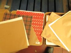 Box containing various Brands 1,409 Scrapbook Papers 64 various designs new