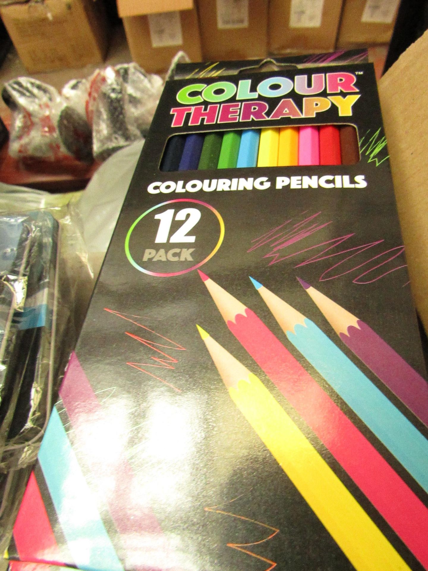 7 x packs of 12 per pack Colour Therapy Colouring Pencils &  20 x Letraset Charcoal Pencils new