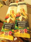 12 x Ancient Wisdom pascks of 20 Sticks Lavender Fragrant Incense Sticks
