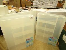 2 x Crafty Toolboxes 304mm x 2165mm & 1 x Plastic Storeage box 304mm x 320mm x 30mm for storing