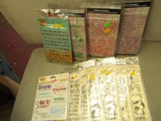 19 x Various sets of Clear Stamps such as Easter, Xmas, Birthdays, Alphabet, Valentines etc all