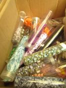 24 x  various Tubes of Buttons, Craft Decorations etc see image
