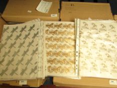 Box containing various Brands x 1,626 Vellum Plain & Patterned Papers various designs new