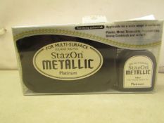 1 x StazOn Metallic Platium Fast Drying Solvent Ink RRP £10.99 each new