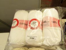 2 x packs of 3 per pack 100 g.net Pegasus 100 % Cotton Craft Cotton new & packaged