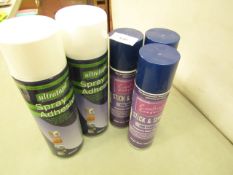 5 items being 2 x Ultratape Heavy Duty Spray Adhesives 500ml & 3 x Craft Companion Stick & Spray for