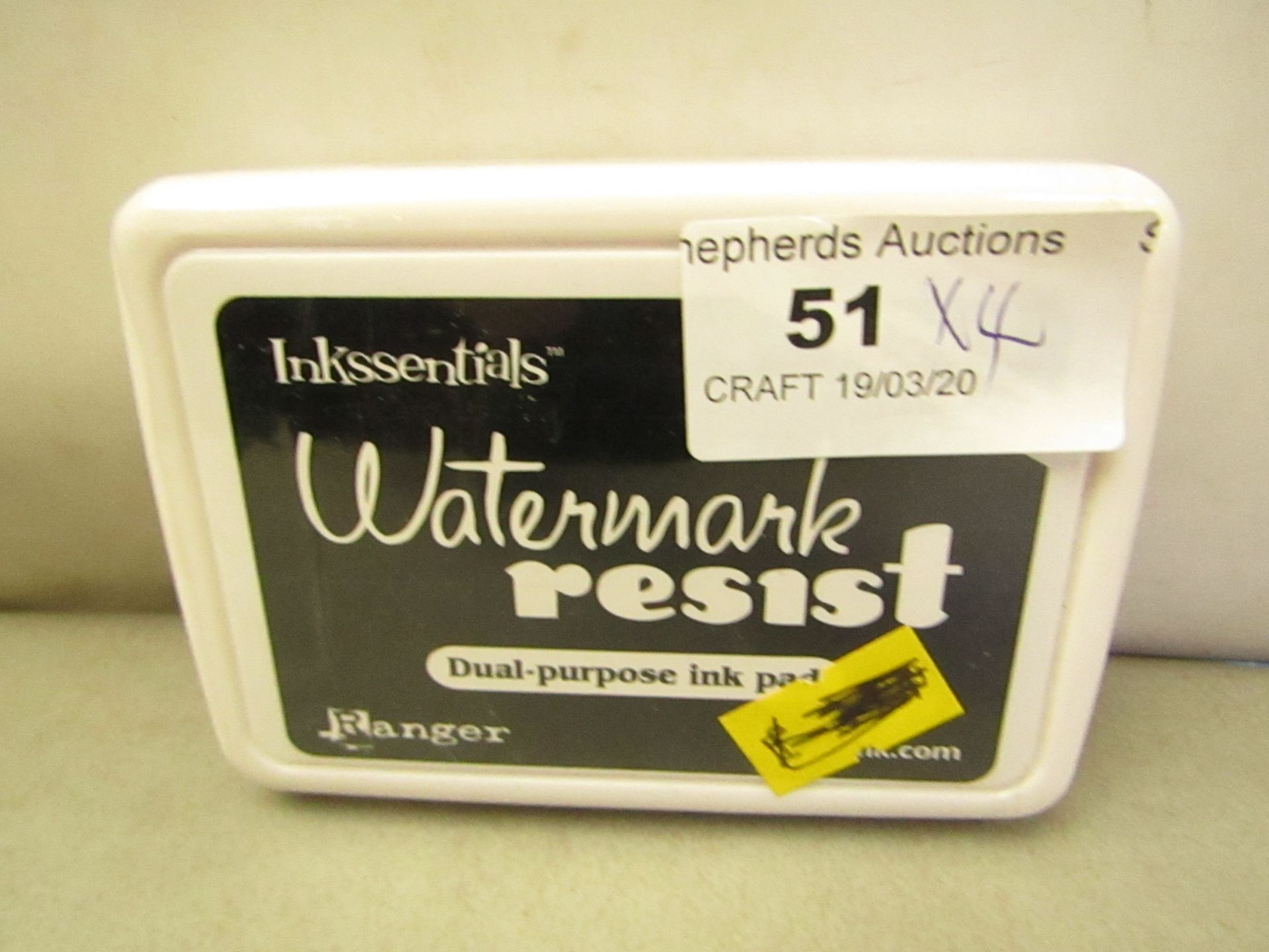 4 x Inkssentials Watermark Resist Dual-purposeInk Pads RRP £2.75 each new & sealed