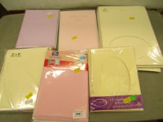 10 x packs of various colours & sizes Craft Cards new & packaged