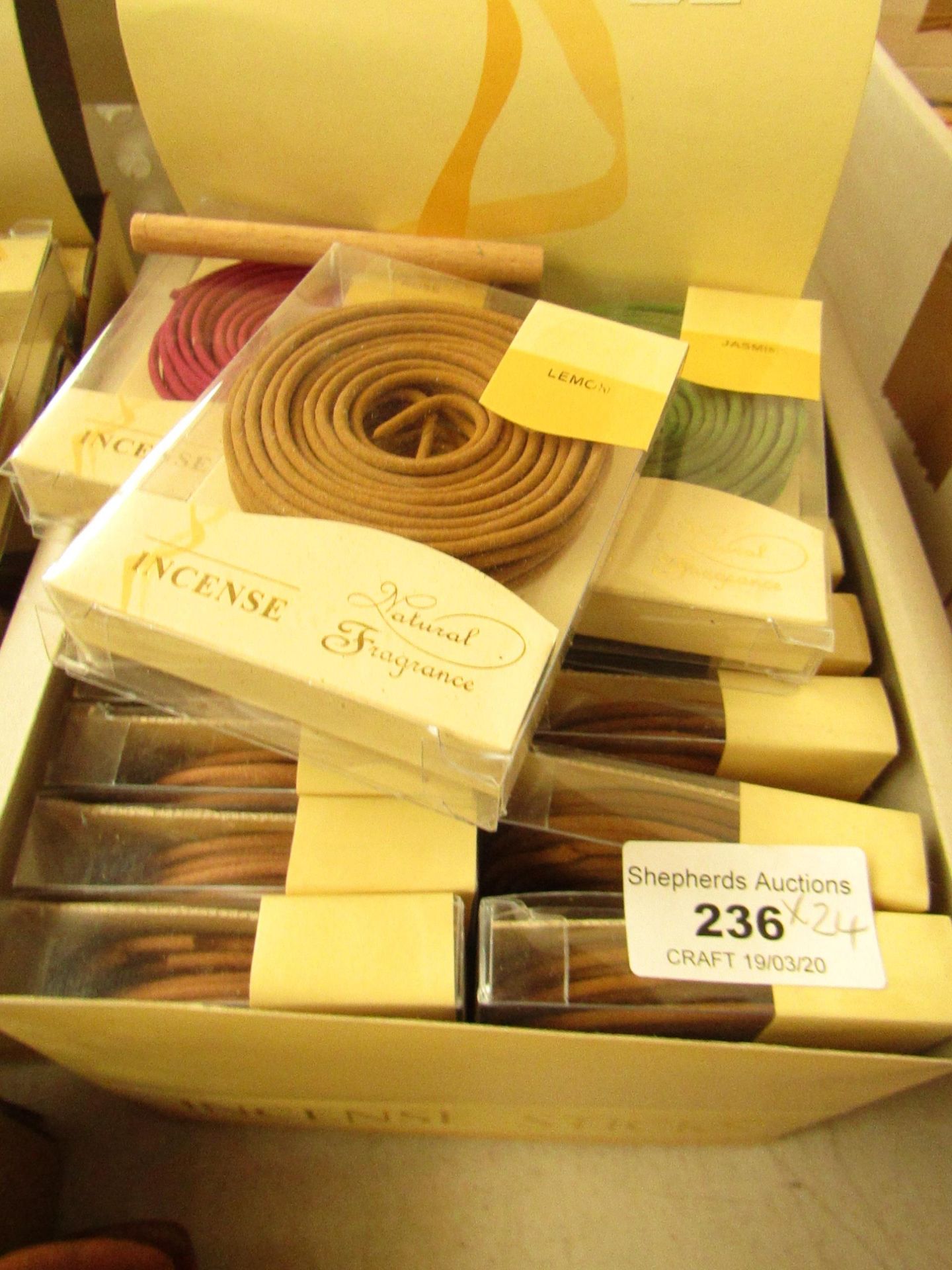 24 x various Natural Fragrance Scented Incense Coils new & packaged