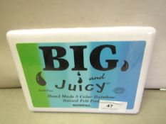 1 x Big & Juicy Hand Made 5 Colour Rainbow Raised Felt Pad Waterfall RRP £12.99 new & sealed