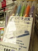 11 x sets of 5 per set Duffex Brush Pens various colours RRP £4.99 each new