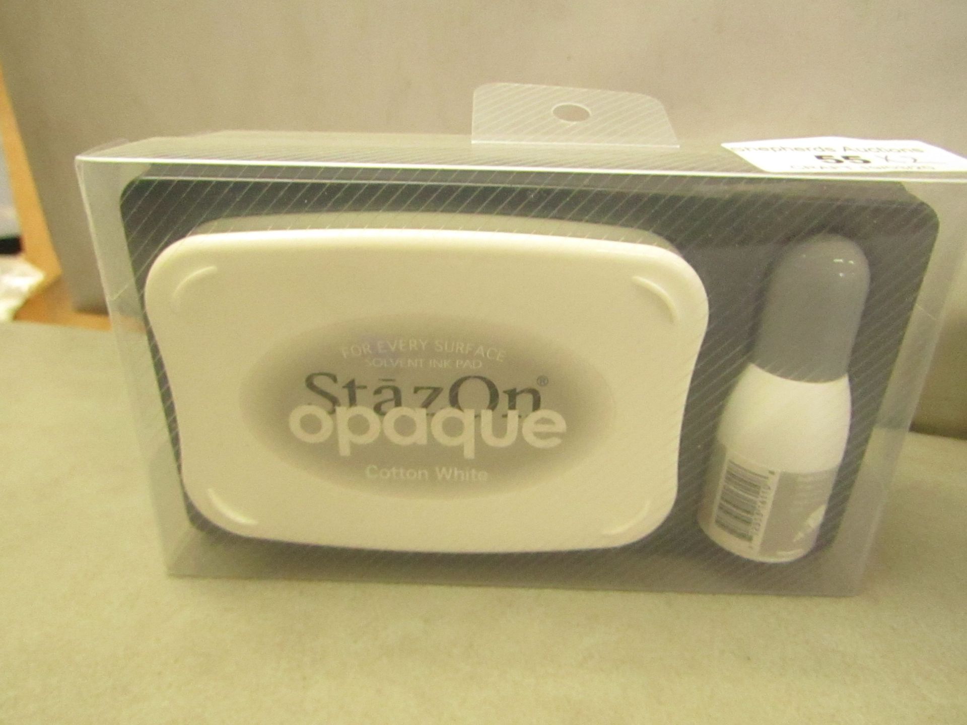 2 x StazOn Opaque Cotton White Fast Drying Solvent Ink RRP £7.99 each new & packaged