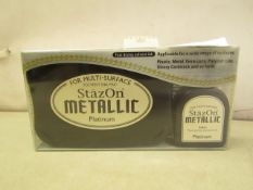 1 x StazOn Metallic Gold Fast Drying Solvent Ink RRP £10.99 each new