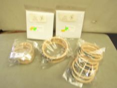 5 items being 3 x Sets various Bamboo Wood Embroidary Rings & 2 x White 12" x 18" Needle Magic