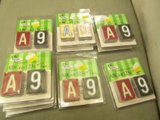 10 x packs of 80 per per pack Flair Designs Reversable Card Stock ABC's & 123's RRP £3.99 each new &