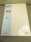 Craft Uk Ltd A3 White Linen 300gsm 50 Sheets new & packaged