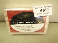 4 x Pearl Ex Two Tone Colour Stamp Pads Gold Red RRP £6.99 each new & sealed