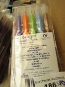 10 x sets of 5 per set Duffex Brush Pens various colours RRP £4.99 each new