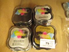 8 x Docrafts Artiste Metallic Pigment Ink Pads various Colours new & sealed