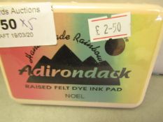 5 x Adiriondack Raised Felt Ink Pads RRP £2.50 each new & sealed