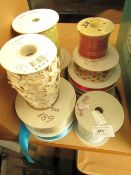 13 x various Large rolls of Ribbons & Braiding Materials new