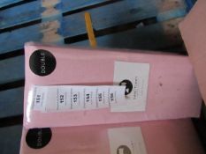 Santuary Double Deep Box 100% Cotton Blush fitted Sheet, new