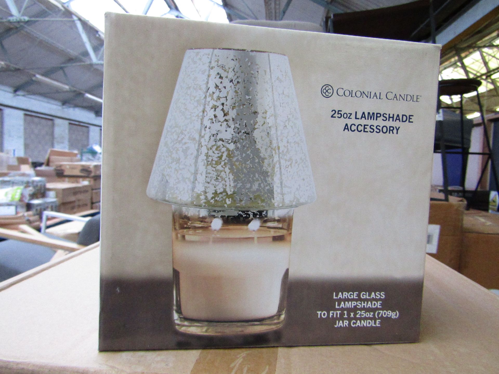 2x Colonial Candle 25oz Lamp shade accessory for Jar candles, new and boxed, please note this does