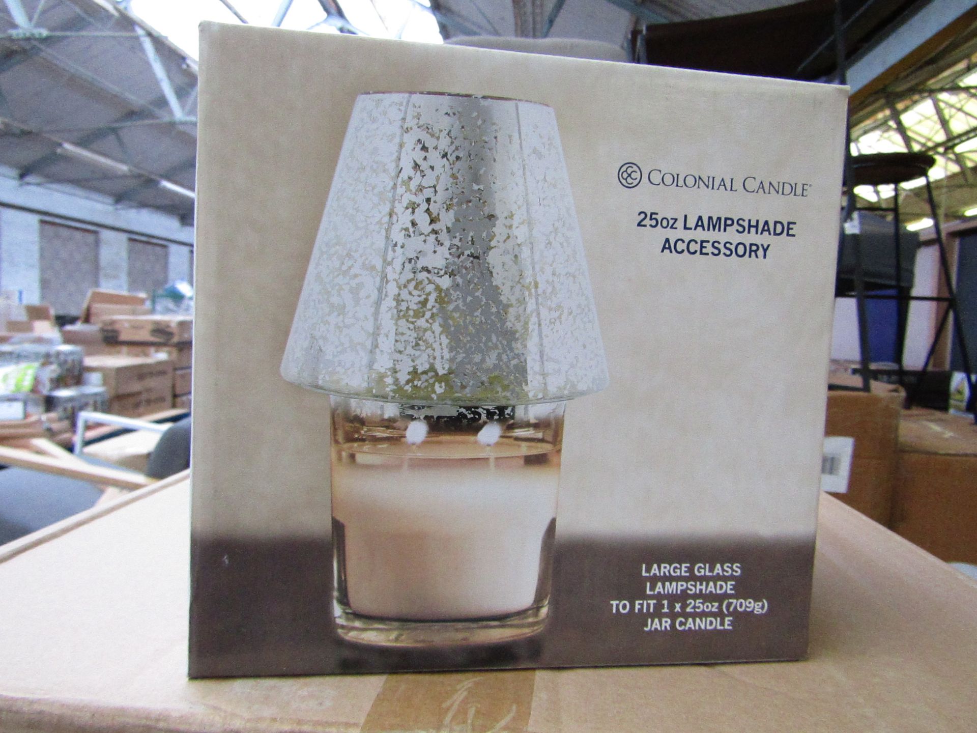 2x Colonial Candle 25oz Lamp shade accessory for Jar candles, new and boxed, please note this does
