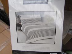 Sanctuary Harper Mono Super King Reversible Duvet Set,100 % Cotton RRP £79.99 New & Packaged