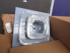 2x Chrome and Diamante ceiling lights, new and boxed