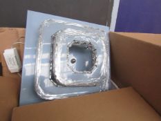 2x Chrome and Diamante ceiling lights, new and boxed