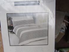 Sanctuary Harper Mono Super King Reversible Duvet Set,100 % Cotton RRP £79.99 New & Packaged