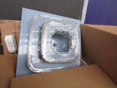 2x Chrome and Diamante ceiling lights, new and boxed