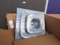 2x Chrome and Diamante ceiling lights, new and boxed