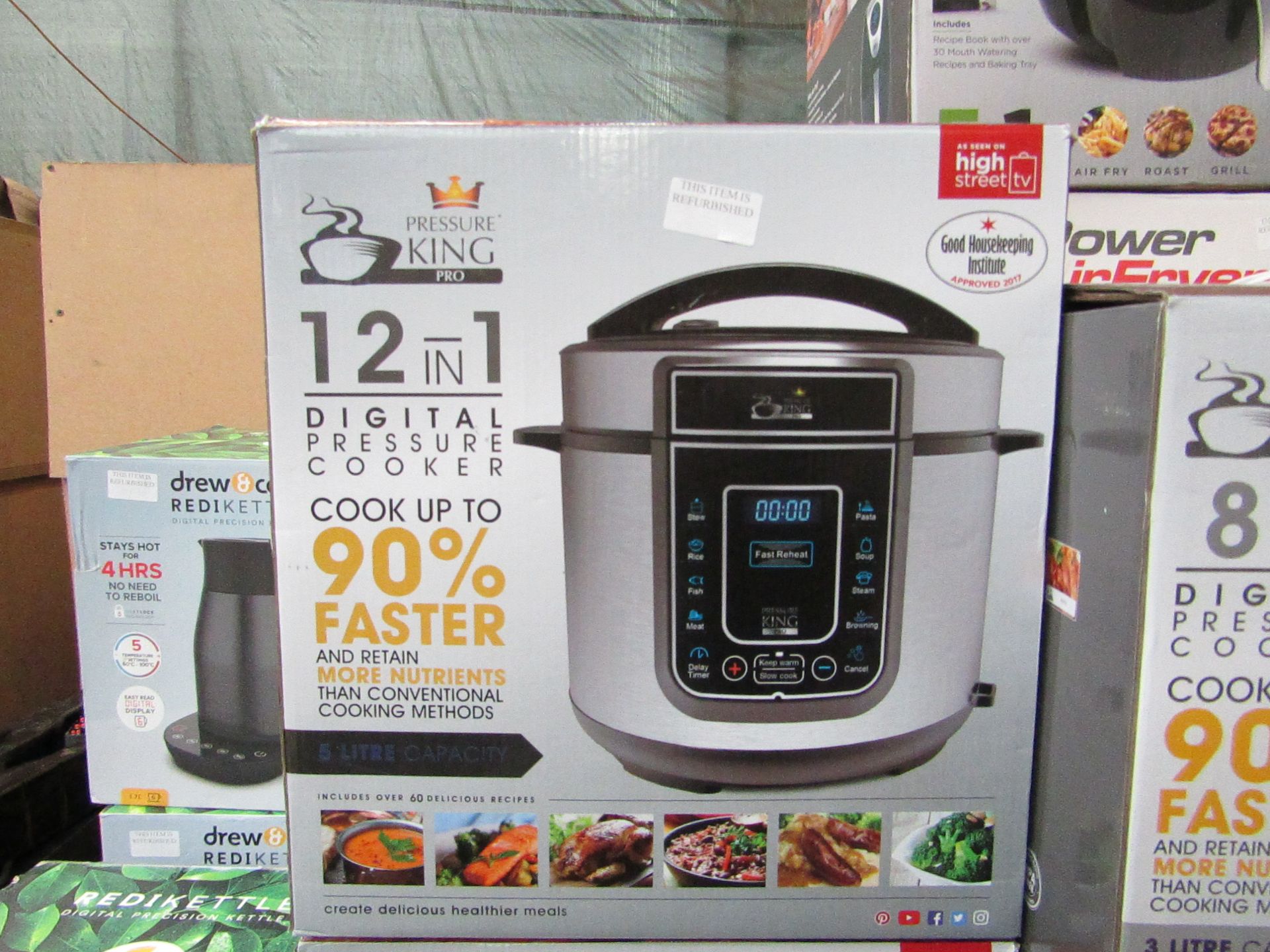 | 1X | PRESSURE KING PRO 12 IN 1 DIGITAL PRESSURE AND MULTI COOKER COLOUR PICKED AT RANDOM |