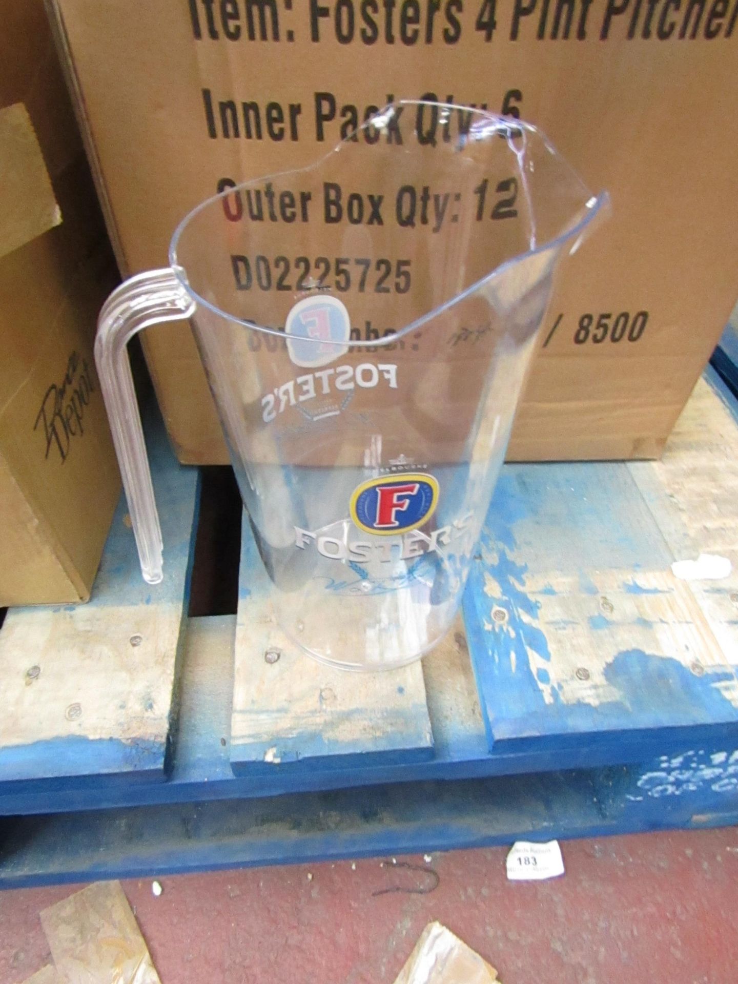 12x Fosters 4 Pint Pitcher's - All New Packaged & Boxed.