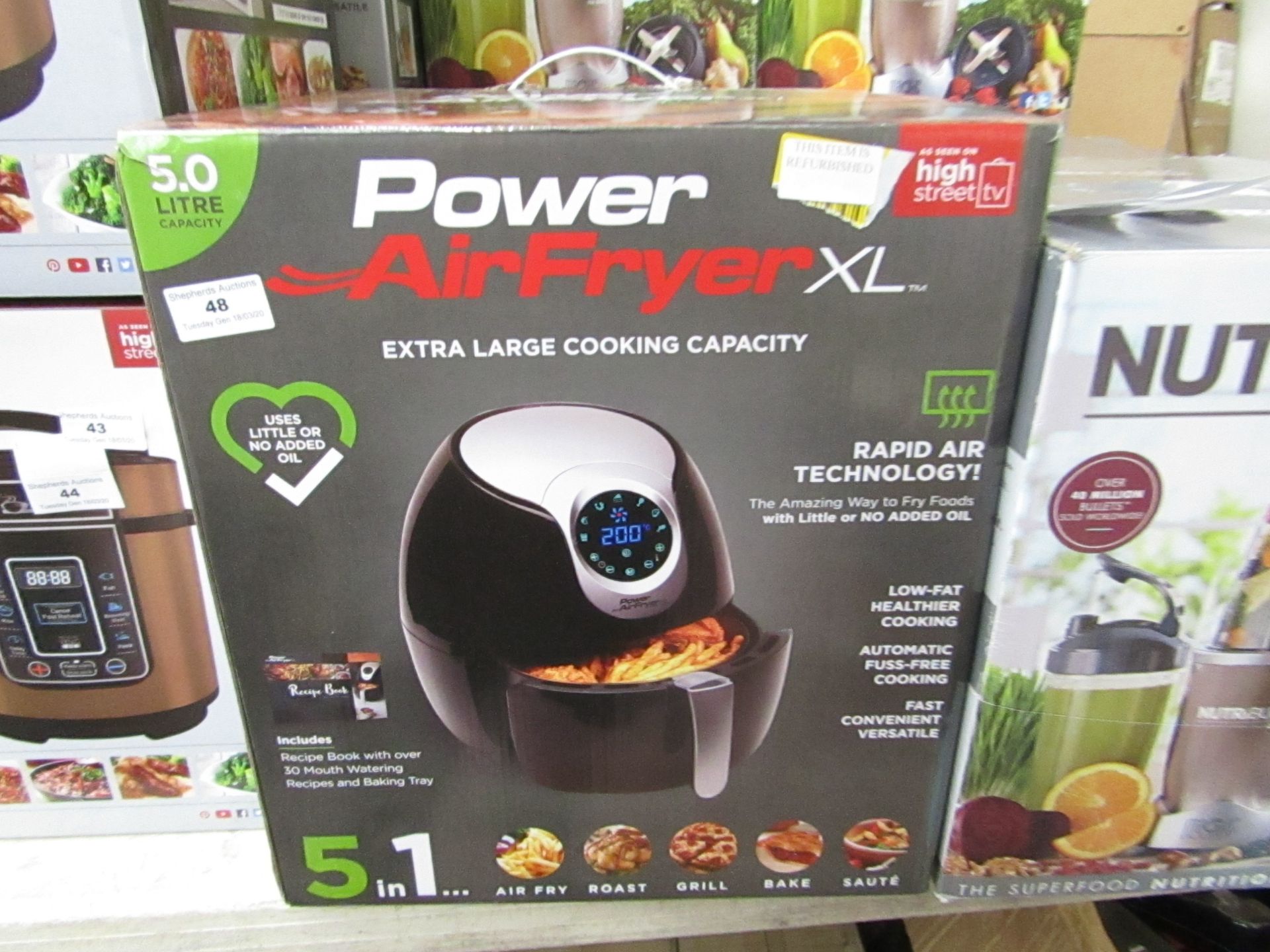 | 1X | POWER AIR FRYER 5.0L | REFURBISHED AND BOXED | NO ONLINE RE-SALE | SKU C5060191466936 |