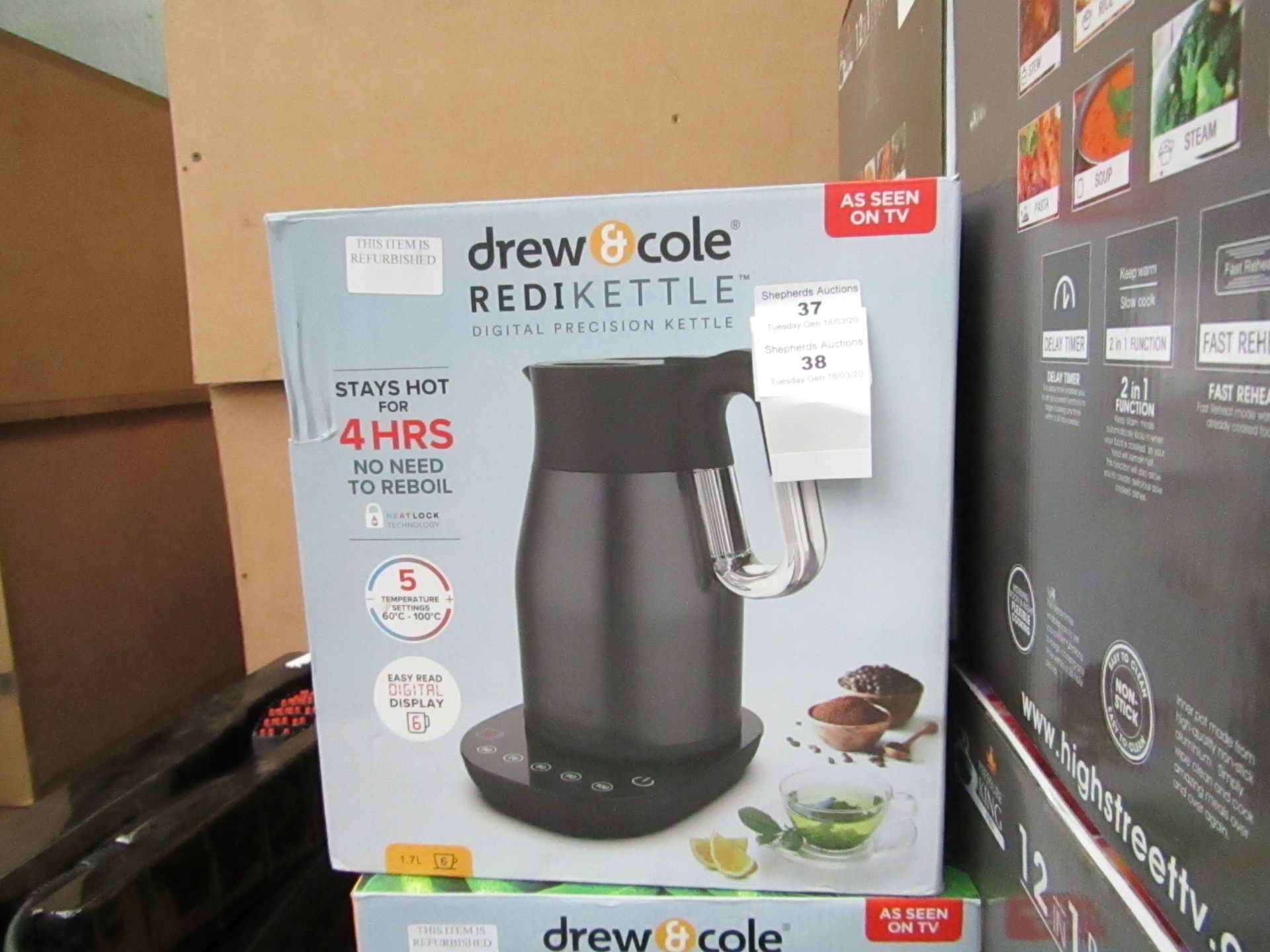 | 1X | DREW & COLE REDI KETTLE 1.7L CHARCOAL | REFURBISHED AND BOXED | NO ONLINE RE-SALE | SKU