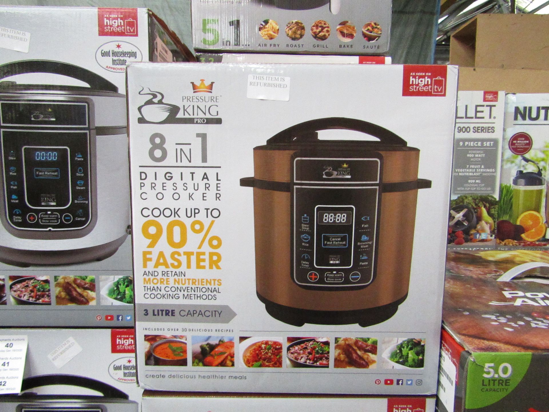 | 1X | PRESSURE KING PRO 8 IN 1 DIGITAL PRESSURE AND MULTI COOKER COPPER | REFURBISHED AND BOXED