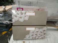 2x Pallets containing a total of approx 200, 2 Pocket Magnetic home document organizers, new.