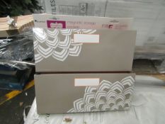 2x Pallets containing a total of approx 200, 2 Pocket Magnetic home document organizers, new.