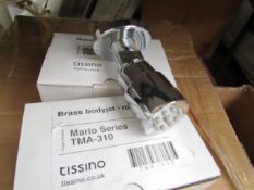 Tissino wall mounted shower body jets, new and boxed