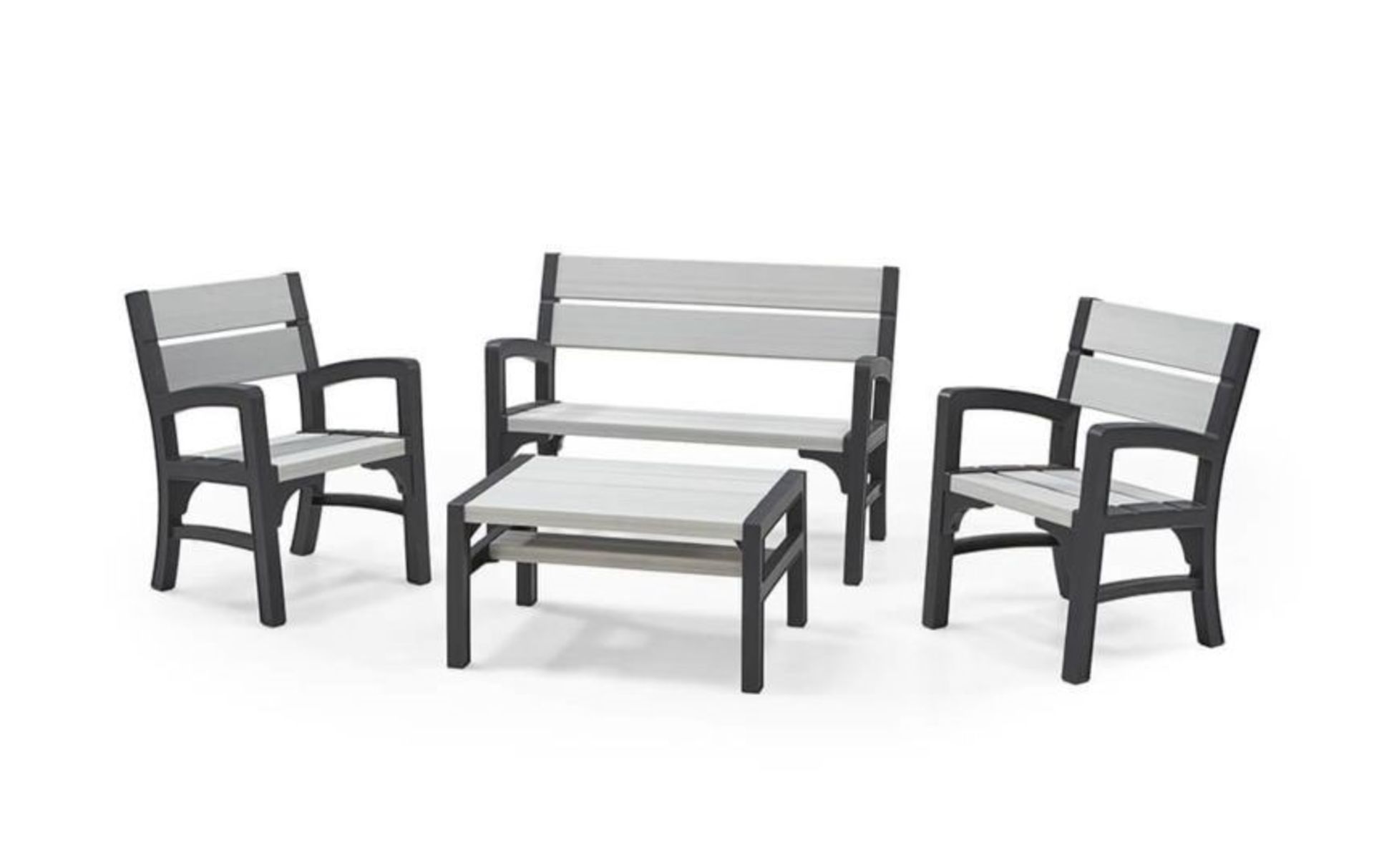 Keter Rustic style 4 piece Lounge set, new and boxed, RRP £399.99